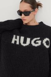 HUGO BOSS pulover de lana femei, culoarea negru, călduros 9BYX-SWD10Z_99X