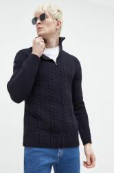 Superdry pulover din amestec de lana barbati, culoarea albastru marin, călduros, cu turtleneck 9BYX-SWM0FG_59X