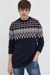 Superdry pulover din amestec de lana barbati, culoarea albastru marin 9BYX-SWM0FI_59X