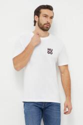 Hugo tricou din bumbac 2-pack culoarea alb, cu imprimeu 50492550 PPYX-TSM1NI_00X