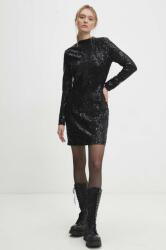 ANSWEAR rochie culoarea negru, mini, mulata BBYH-SUD02S_99X