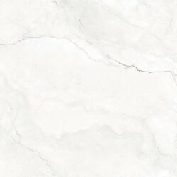  120x120 GE Alabastrino Blanco selyemfényű fehér alapon szürke erezetes márvány hatású rektifikált