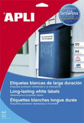 APLI Etikett LCA15092 30mm kör poliészter időjárásálló fehér 20ív APLI