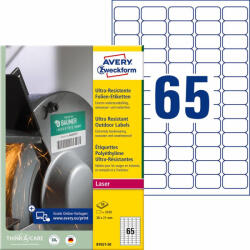 Avery Zweckform Etikett címke B7651-50 ultra ellenálló 38x21mm 50ív fehér Avery fehér