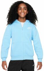 Nike Hanorace fete "Nike Kids Club Fleece Full-Zip Hoodie - aquarius blue/white