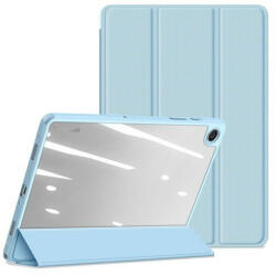Samsung Tab A9 Plus (11.0) SM-X210 / X215 / X216B, mappa tok, Trifold, légpárnás sarok, közepesen ütésálló, átlátszó hátlap, Dux Ducis Toby, kék