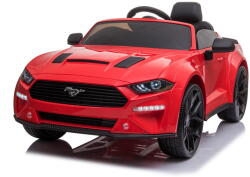 Beneo Ford Mustang 24V Elektromos játékautó, piros, puha EVA kerekek, motorok: 2 x 16 000 fordulat, 24V akkumulátor, LED-es lámpák, 2, 4 GHz-es távirányító, MP3-lejátszó, eredeti licenc