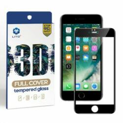 LITO iPhone 7 / 8 / SE 2020 / SE 2022 Lito Full Cover 3D teljes kijelzős üvegfólia (fekete)