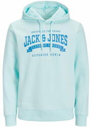JACK & JONES Férfi pulóver JJELOGO Standard Fit 12233597 Soothing Sea (Méret L)