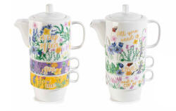 Decorer Set 4 cesti 2 ceainice portelan 13x9x20.5 cm, 320 ml, 190 ml (A72.07.78)