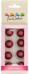 FunCakes Bile de ciocolată Pearl Ruby - Roșu metalic 8 buc
