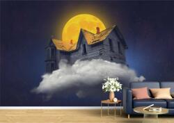 Persona Tapet Premium Canvas - Casuta de lemn pe nori si luna plina - tapet-canvas - 480,00 RON
