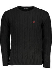 U. S. Grand Polo Equipment & Apparel Pulover tricotat barbati cu logo negru (FI-USTR952_NENERO_XL)