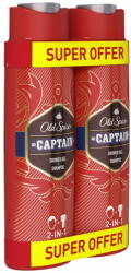 Old Spice Captain Férfi tusfürdő és sampon, 2x400 ml