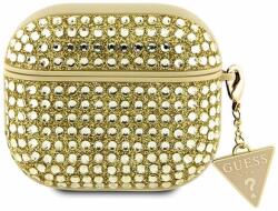 Guess Husă Guess pentru AirPods 3 auriu cu charm Rhinestone Triangle (GUA3HDGTPD)
