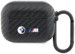 Bmw AirPods Pro cover Black Carbon Double Metal Logo (BMAPWMPUCA2)