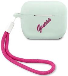 Guess Husă Guess GUACAPLSVSBF pentru AirPods Pro, albastru fuchsia, silicon, Vintage (GUACAPLSVSBF)