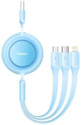 Baseus Bright Mirror 2, cablu USB 3-în-1 pentru micro USB-C/USB-C/Lightning 3.5A 1.1m (albastru deschis)