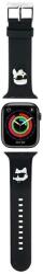 Karl Lagerfeld KLAWMSLKCNK Curea Apple Watch 38/40/41mm negru 3D Rubber Karl & Choupette Heads (KLAWMSLKCNK)