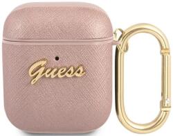 Guess Ghici GUA2SASMP AirPods acoperi roz Saffiano Script Metal Collection (GUA2SASMP)