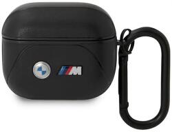 Bmw AirPods 3 gen cover Black Leather Curved Line (BMA322PVTK)