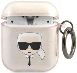 Karl Lagerfeld KLA2UKHGD AirPods acoperă aur Glitter Karl`s Cap (KLA2UKHGD)