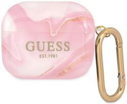 Guess GUA3UNMP husă pentru AirPods 3, roz, Marble Collection (GUA3UNMP)