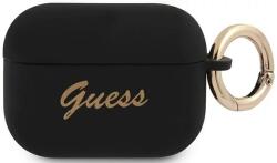Guess Ghici GUAPSSSK AirPods Pro acoperă negru Silicon Vintage Script (GUAPSSSK)