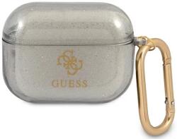 Guess GUAPUCG4GK husă pentru AirPods Pro, neagră, Glitter Collection (GUAPUCG4GK)