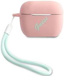 Guess GUACAPLSVSPG husă pentru AirPods Pro, roz verde, silicon, Vintage (GUACAPLSVSPG)
