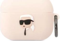 Karl Lagerfeld AirPods Pro husă roz din silicon Karl Head 3D (KLAPRUNIKP)