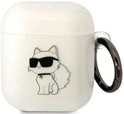 Karl Lagerfeld husă transparentă pentru AirPods 1/2 Ikonik Choupette (KLA2HNCHTCT)