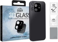 Eiger Eiger 3D GLASS aparat de fotografiat Lens Protector pentru Apple iPhone 12 Mini în clar/negru