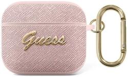 Guess Husă Guess GUA3SASMP pentru AirPods 3, roz, Saffiano Script Metal Collection (GUA3SASMP)