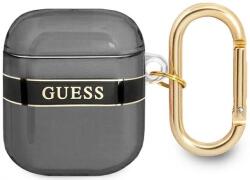 Guess Husă Guess GUA2HHTSK pentru AirPods, neagră, Strap Collection (GUA2HHTSK)