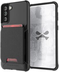 Ghostek Exec4 negru din piele Flip portofel caz pentru Samsung Galaxy S21 Plus