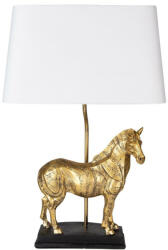 Clayre & Eef Arany színű lovas asztali lámpa fehér lámpaernyővel (5LMC0019)