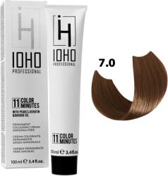 IOHO Professional Vopsea de Par Permanenta Fara Amoniac - Color 11 Minutes 7.0 Blond - IOHO Professional