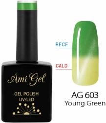 Ami Gel Oja Semipermanenta Magnetica Si Termica - Hypnotic Mood Gel Polish Young Green 10ml - AMI GEL