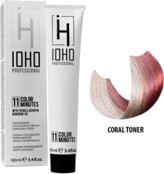 IOHO Professional Vopsea de Par Permanenta Fara Amoniac Tip Toner Roz - Color 11 Minutes Coral Toner - IOHO Professional