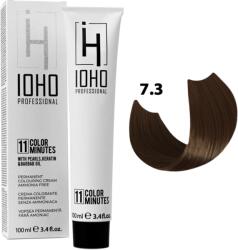 IOHO Professional Vopsea de Par Permanenta Fara Amoniac - Color 11 Minutes 7.3 Blond Auriu - IOHO Professional