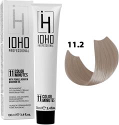 IOHO Professional Vopsea de Par Permanenta Fara Amoniac - Color 11 Minutes 11.2 Blond Platinat Violet Super Deschis - IOHO Professional