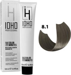 IOHO Professional Vopsea de Par Permanenta Fara Amoniac - Color 11 Minutes 8.1 Blond Cenusiu Deschis - IOHO Professional