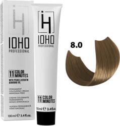 IOHO Professional Vopsea de Par Permanenta Fara Amoniac - Color 11 Minutes 8.0 Blond Deschis - IOHO Professional