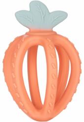 Canpol Babies Silicone Sensory Teether Strawberry Orange jucărie pentru dentiție Orange 3m+ 1 buc