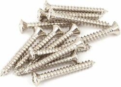 Fender 0015610049 bass bridge mounting screws, 5 x 1& quot; , chrome, 12 pcs