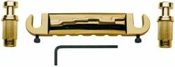 Boston T-90-G bridge-tailpiece, G-model, with studs, fixed staggered saddles, gold