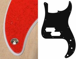 Boston PB-215-SRD pickguard, Puncher bass, standard, 2 ply, sparkling red