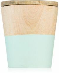 Wax Design Wood Candle Green Tea illatgyertya 9 cm