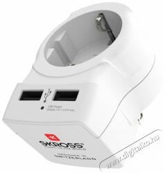  Skross csatlakozó átalakító az Egyesült Államokba, beépített USB töltővel